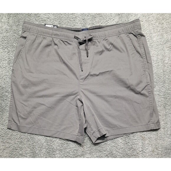 New Gap Shorts Mens XXL Stretch Twill Pull On Drawstring Elastic Waist Pockets - Picture 2 of 12